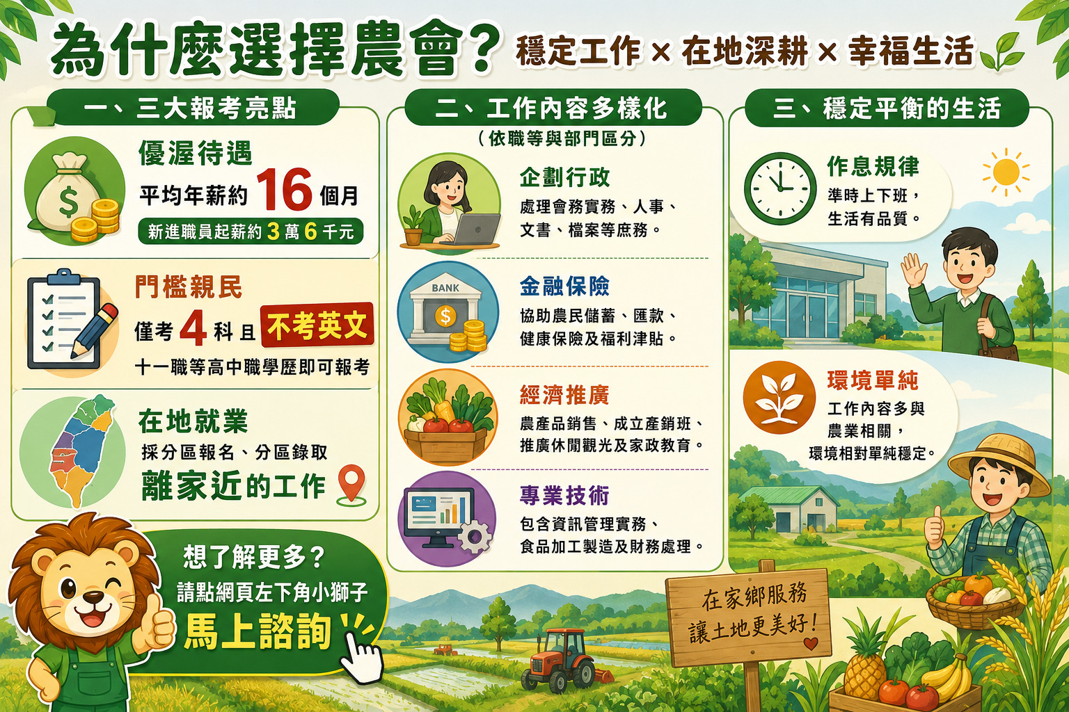 農會招考工作內容