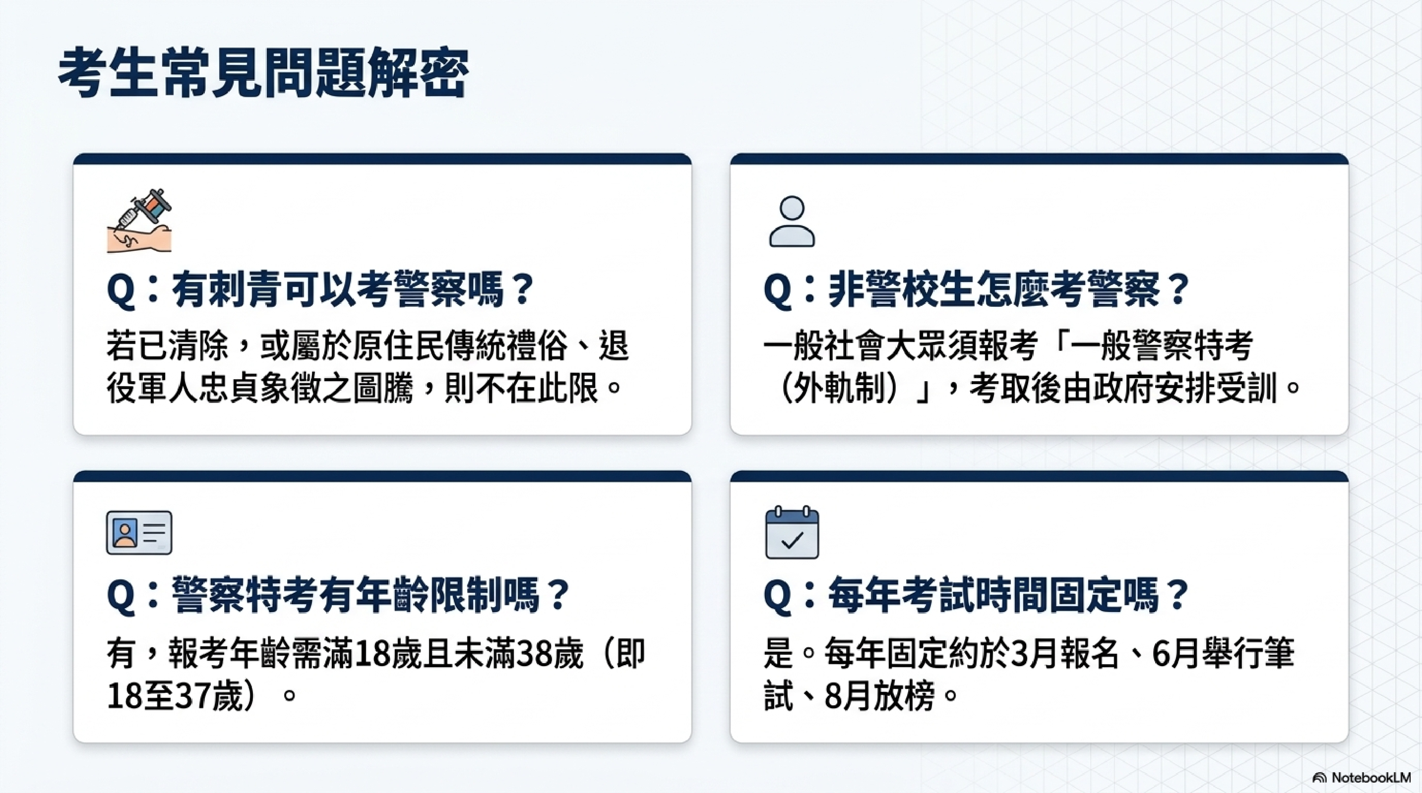 警察特考常見問題