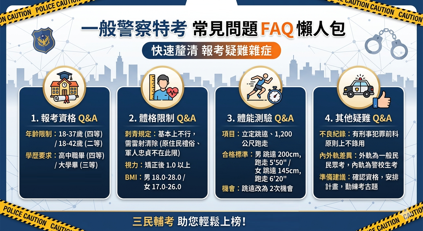 一般警察特考常見問題懶人包