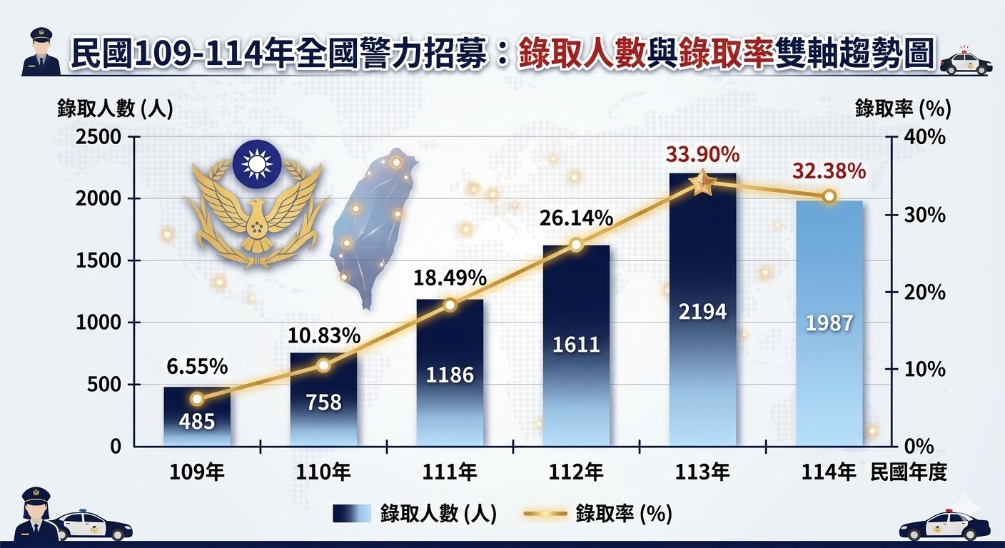 一般警察特考歷年錄取率