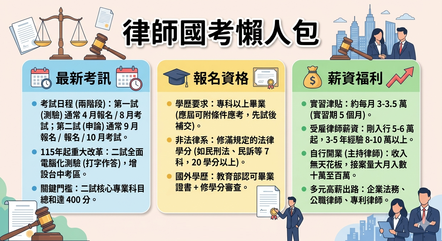 律師考試懶人包