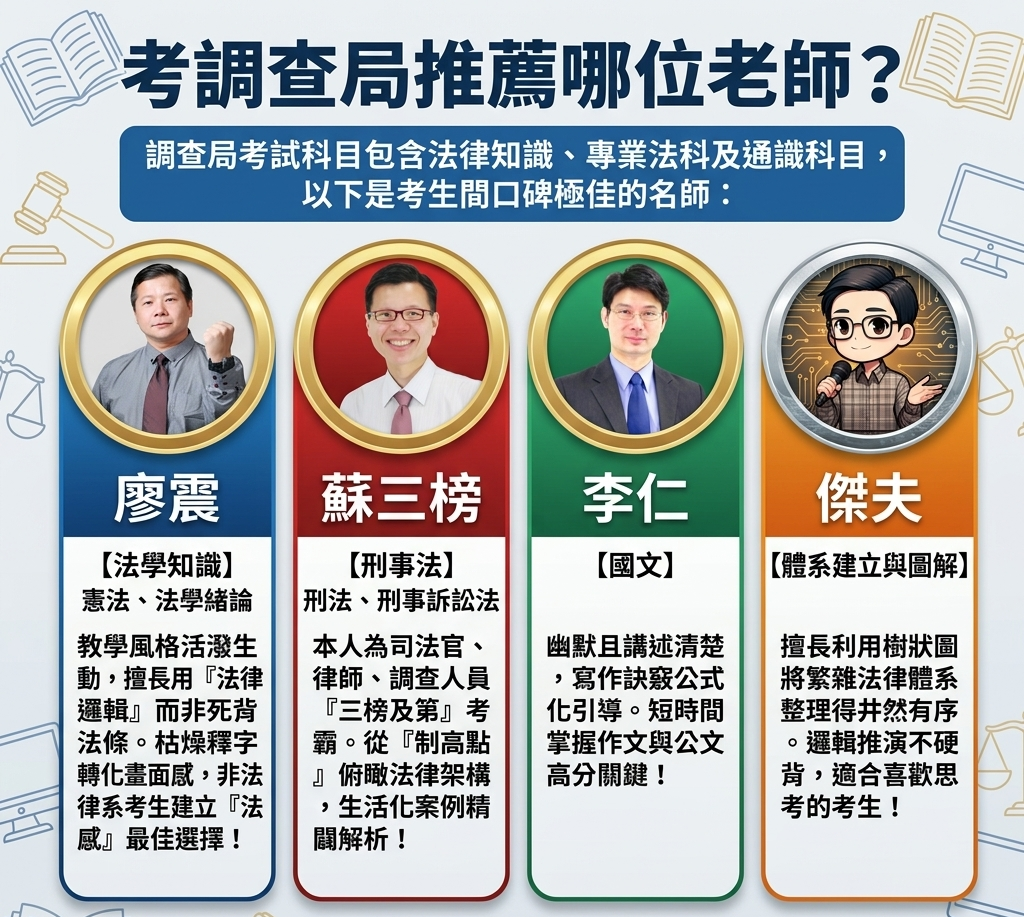 調查局特考名師介紹