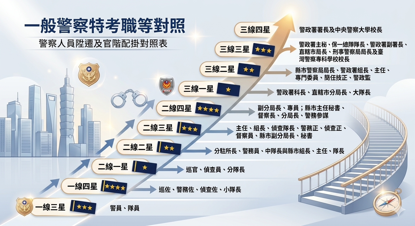 一般警察特考職等對照